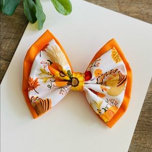 Fall bow, fall headband, orange bow